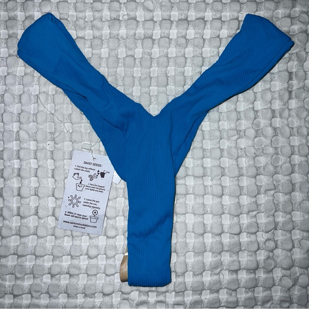 San Lorenzo thong bikini bottom blue large